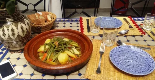 Dinner at the riad