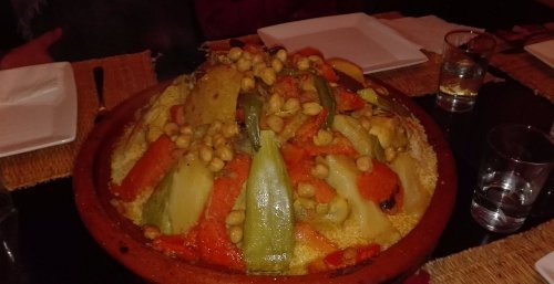 Dinner at the riad